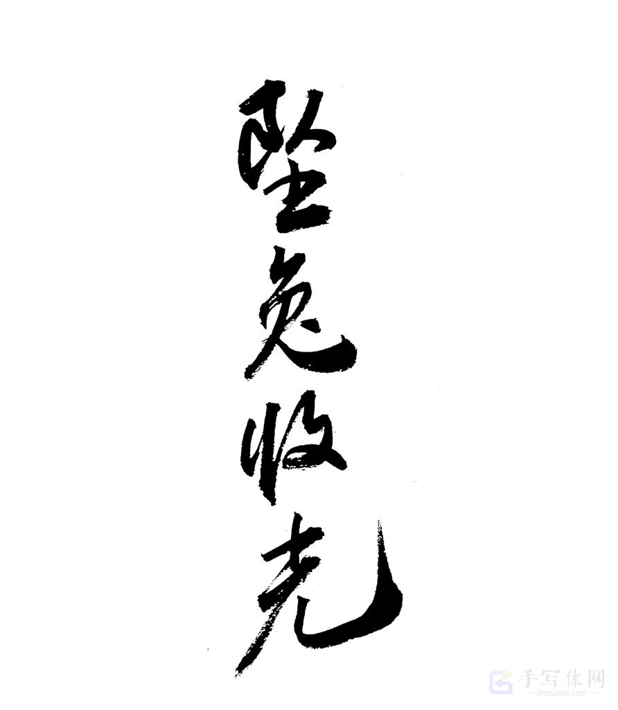 坠兔收光原创书法作品