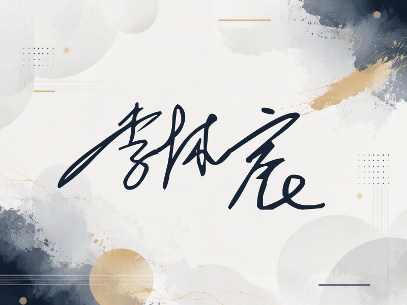 李沐宸签名（公务连笔）