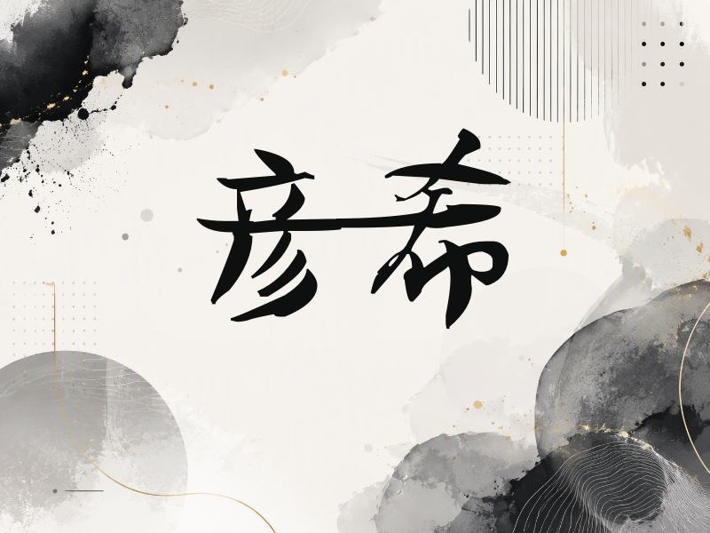 彦希签名（连笔书法）