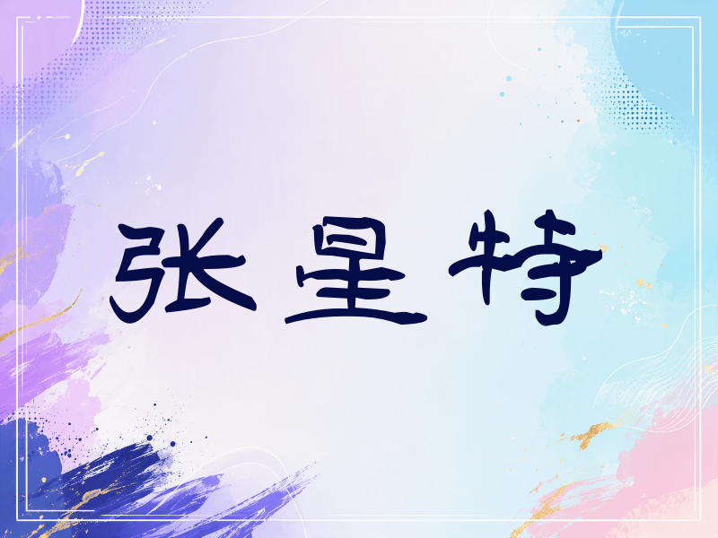 张星特签名（签名体）