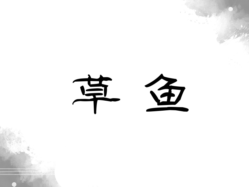 草鱼签名（签名体）
