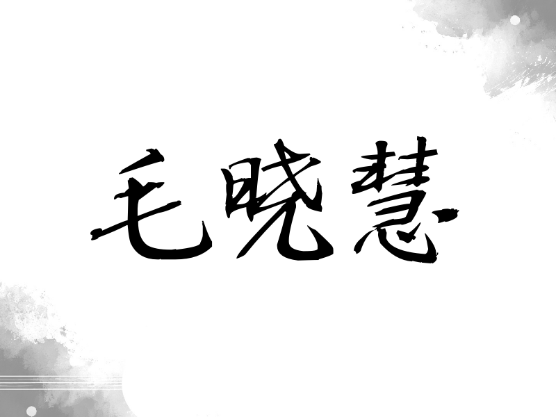 毛晓慧签名（公务签）