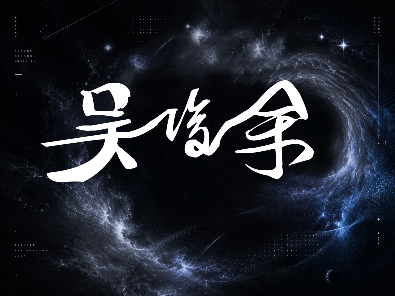 吴俊余签名（连笔书法）