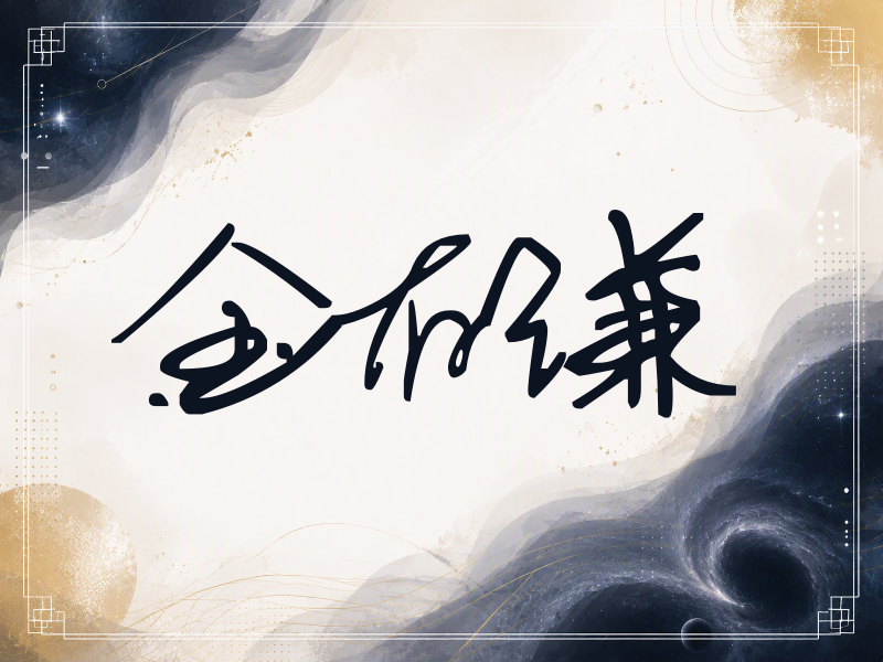金有谦签名（行草签）