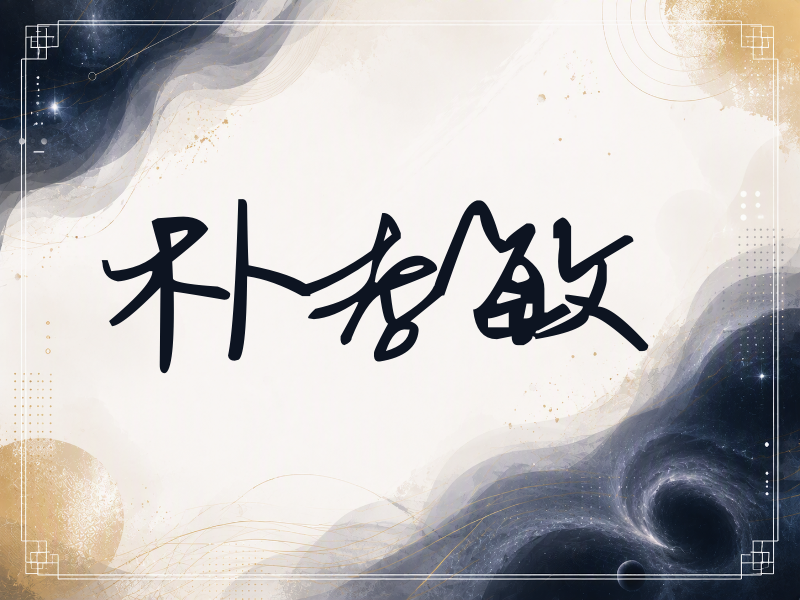 朴孝敏签名（行草签）