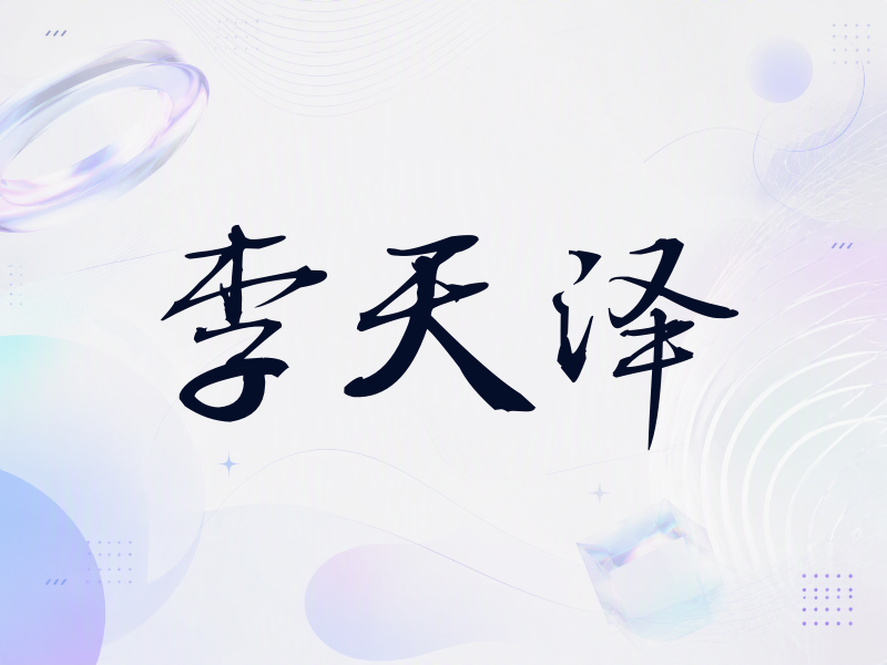 李天泽签名（公务签）