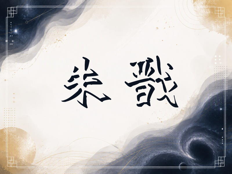 朱戬签名（立体签名）