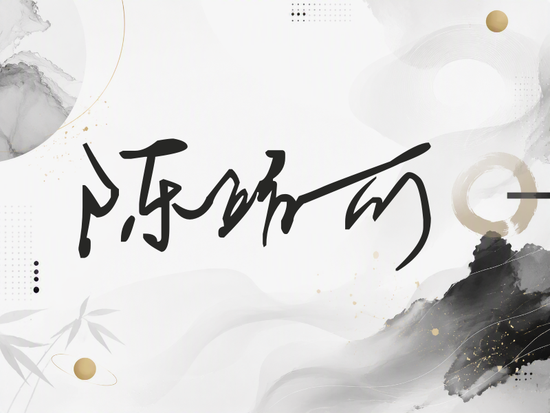 陈靖可签名（行草签）