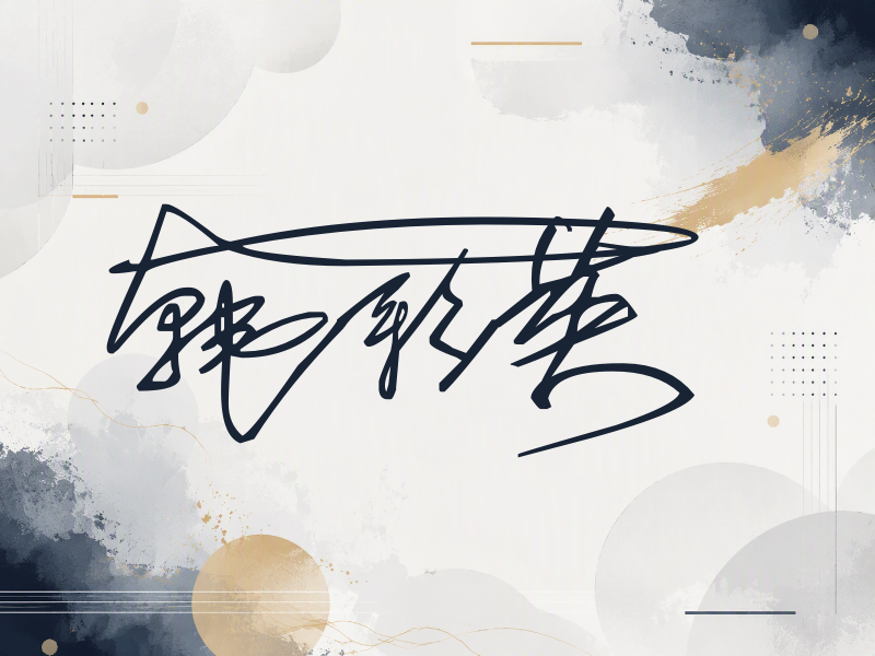 韩彩英签名（连笔签）