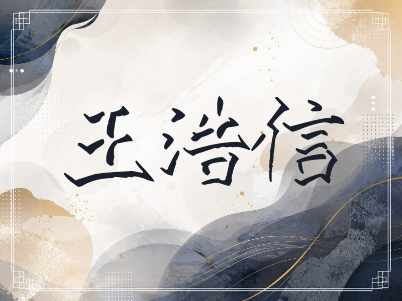 王浩信签名（立体签名）