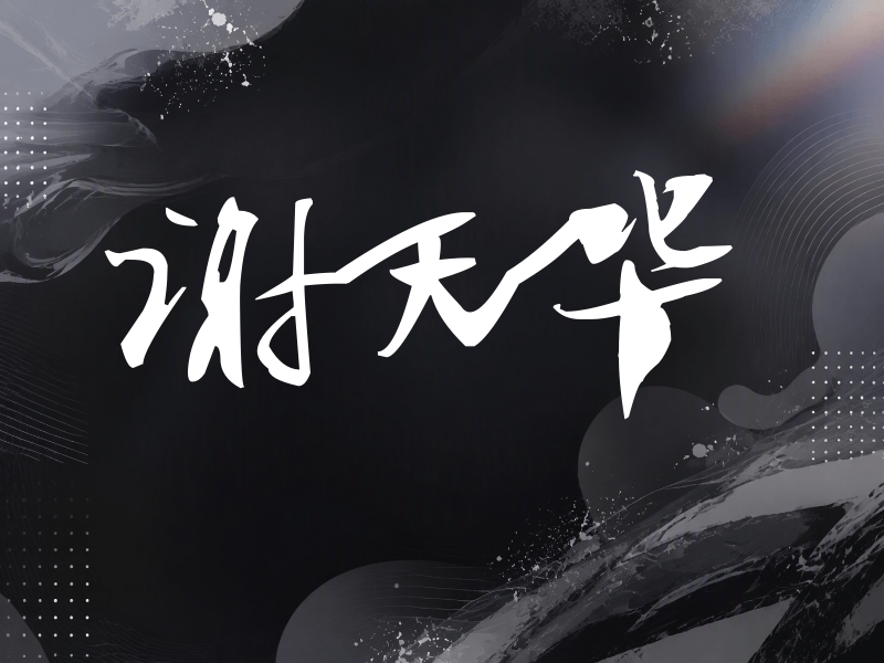 谢天华签名（连笔书法）
