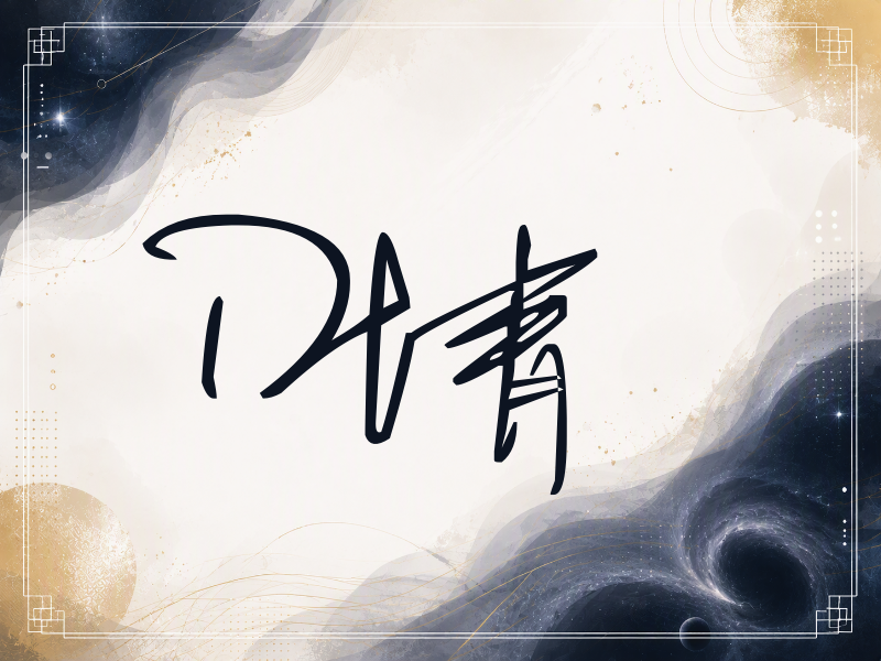 叶青签名（公务连笔）