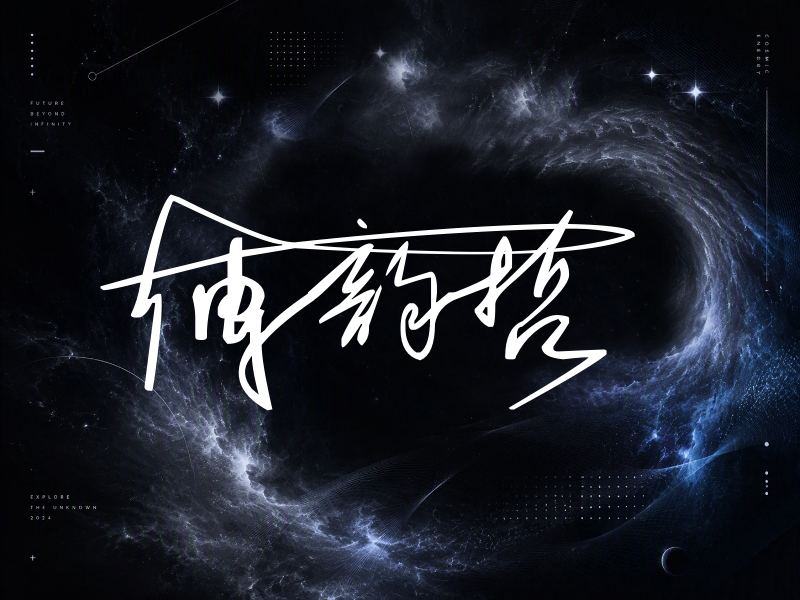 傅韵哲签名（连笔签）