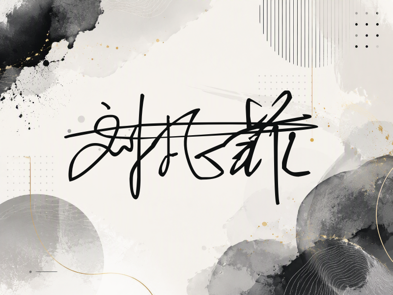 刘凡菲签名（连笔签）