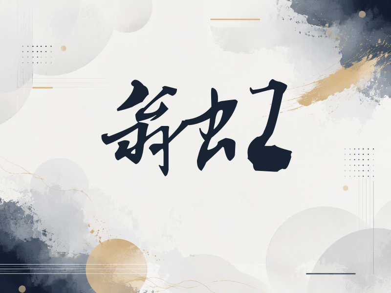 翁虹签名（连笔书法）