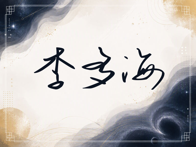 李多海签名（时尚签）