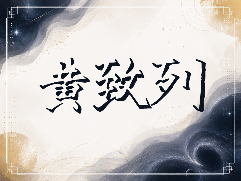 黄致列签名（立体签名）