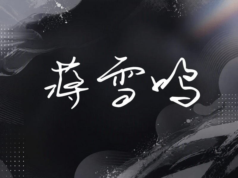 蒋雪鸣签名（时尚签）