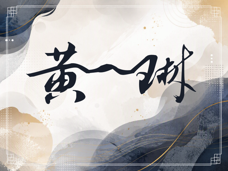 黄一琳签名（连笔书法）