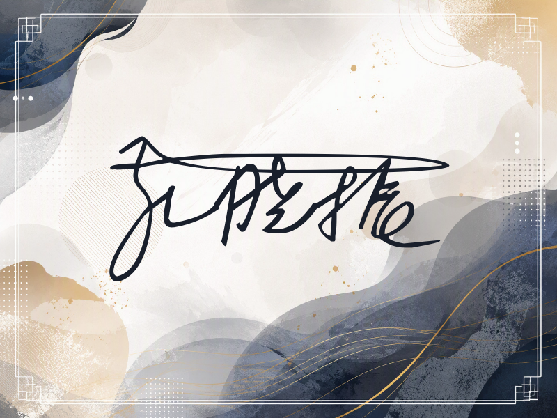 孔晓振签名（连笔签）