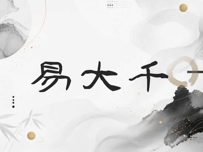易大千签名（签名体）