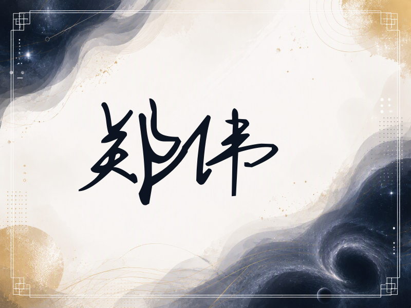 郑伟签名（行草签）