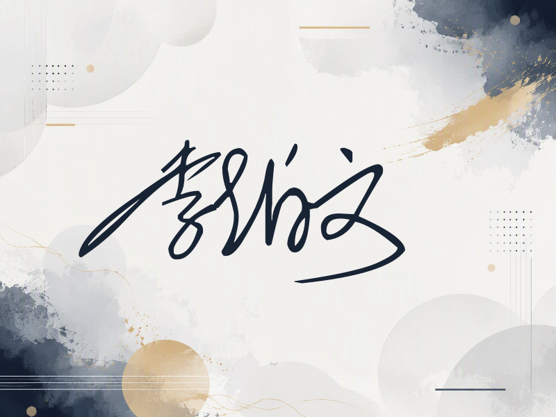 李泊文签名（公务连笔）