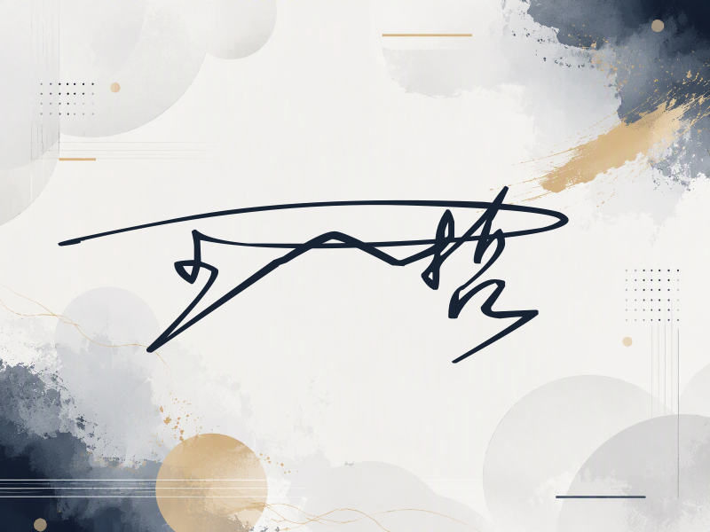 王一哲签名（连笔签）